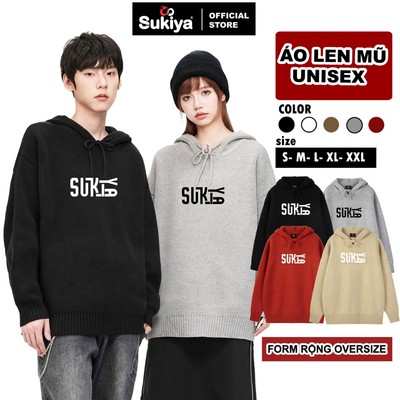 Áo Hoodie Len SUKIYA Form Unisex Nam Nữ Chất Sợi Lông Thỏ Siêu Mềm mại Dày Dặn AL118