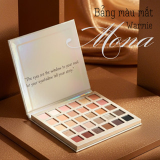   New  Mona Warmie Bảng mắt Mona Cosmetics Warmie 30 ô màu đa sắc chất phấn siêu mịn lì lâu trôi nhũ mắt lấp lánh 