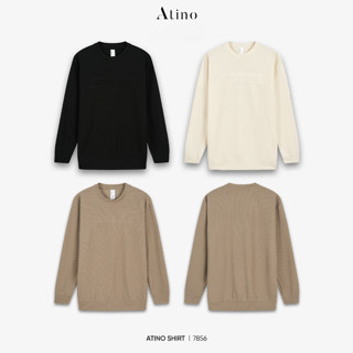  Áo Nỉ ATINO Hoạ Tiết Chữ Dập Nổi 2D form Regular 4.7856 