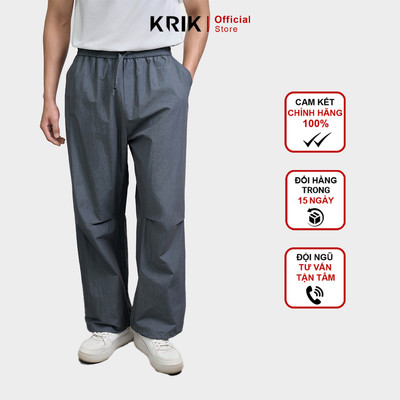 Quần Jogger Nam KRIK Form Harem Chất Liệu Cotton Thiết Kế Chốt Rút Gấu Linh Hoạt  JG7543