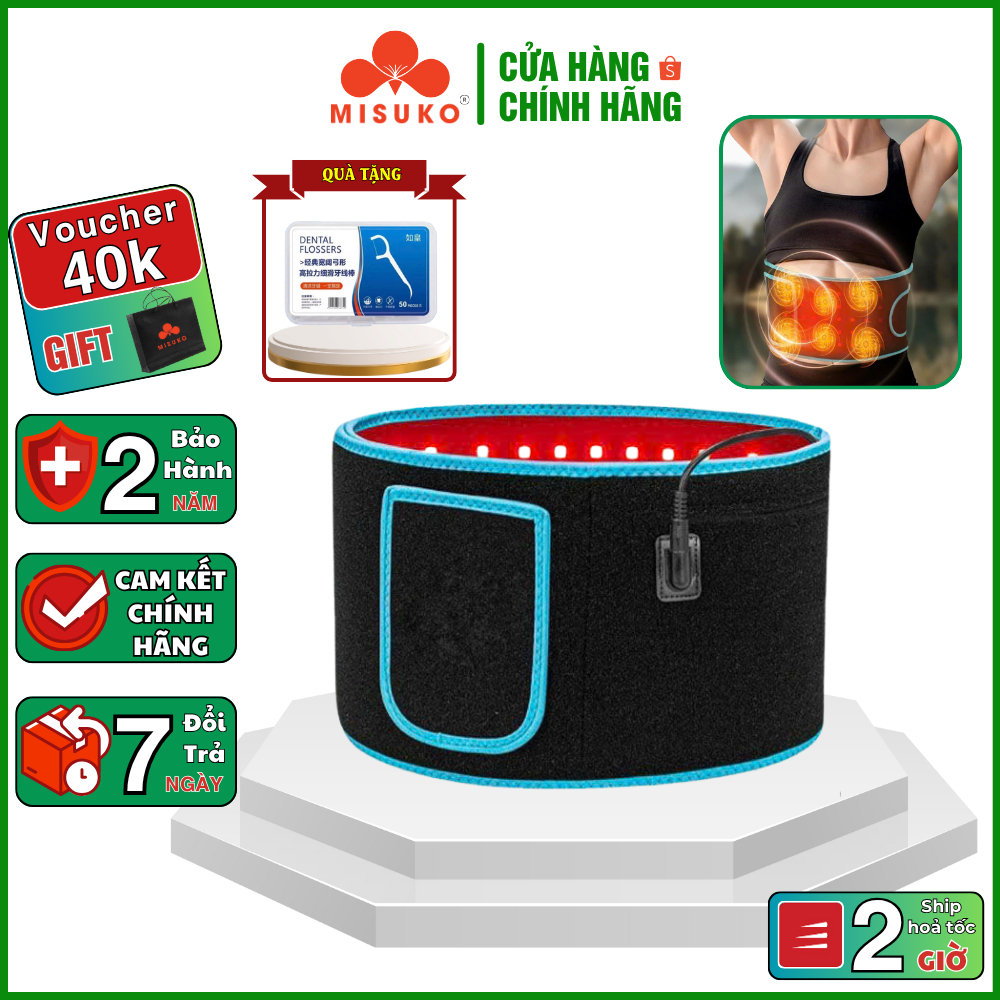 Đai Hồng Ngoại Trị Liệu Chườm Nóng Lưng Cột Sống Giảm Đau, Chườm Nóng Bụng Kinh