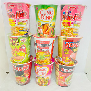 Set 1/3 Mì Ly/ Cốc các loại Modern lẩu Thái tôm, Cung Đình, Hảo Hảo, Omachi, Omni, Kokomi, Yes Mom kèm thịt,...