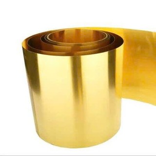 Đồng tấm vàng, dày 1mm. Kích thước: 600mm x 200mm