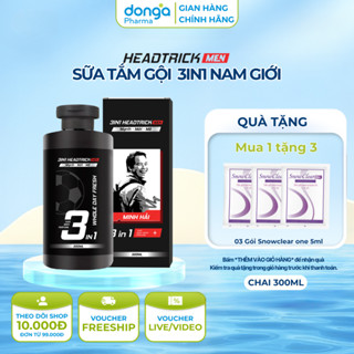 Sữa tắm nam giới Headtrick Men 300ml công dụng 3IN1 giúp làm sạch cơ thể dưỡng ẩm cho da