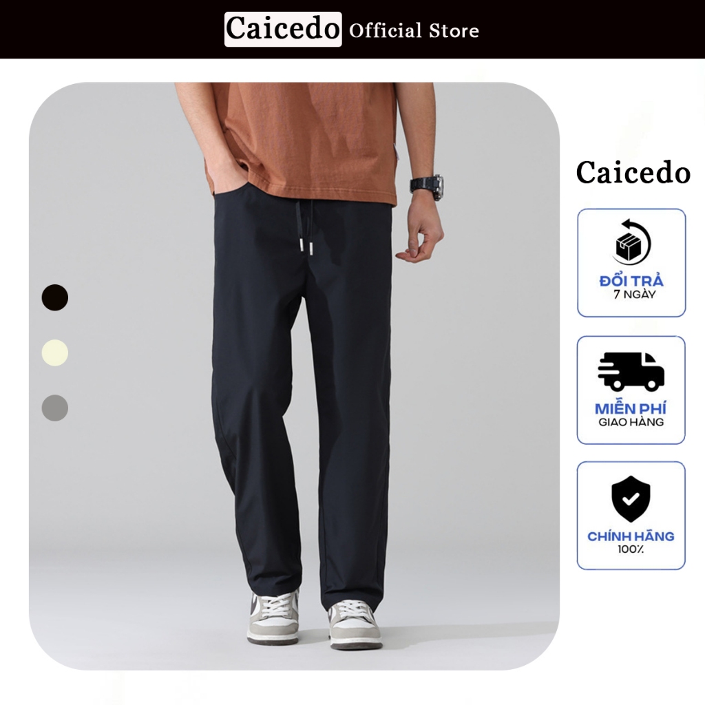 Quần Dài Kaki CAICEDO Nam Nữ  Dáng Baggy Ống Suông Cạp Chun Unisex QBK