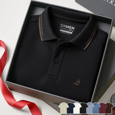 Áo polo nam cao cấp có cổ GALIO [Tặng Kèm Hộp Quà] Vải cá sấu FeelMax thoáng mát - SIXMEN
