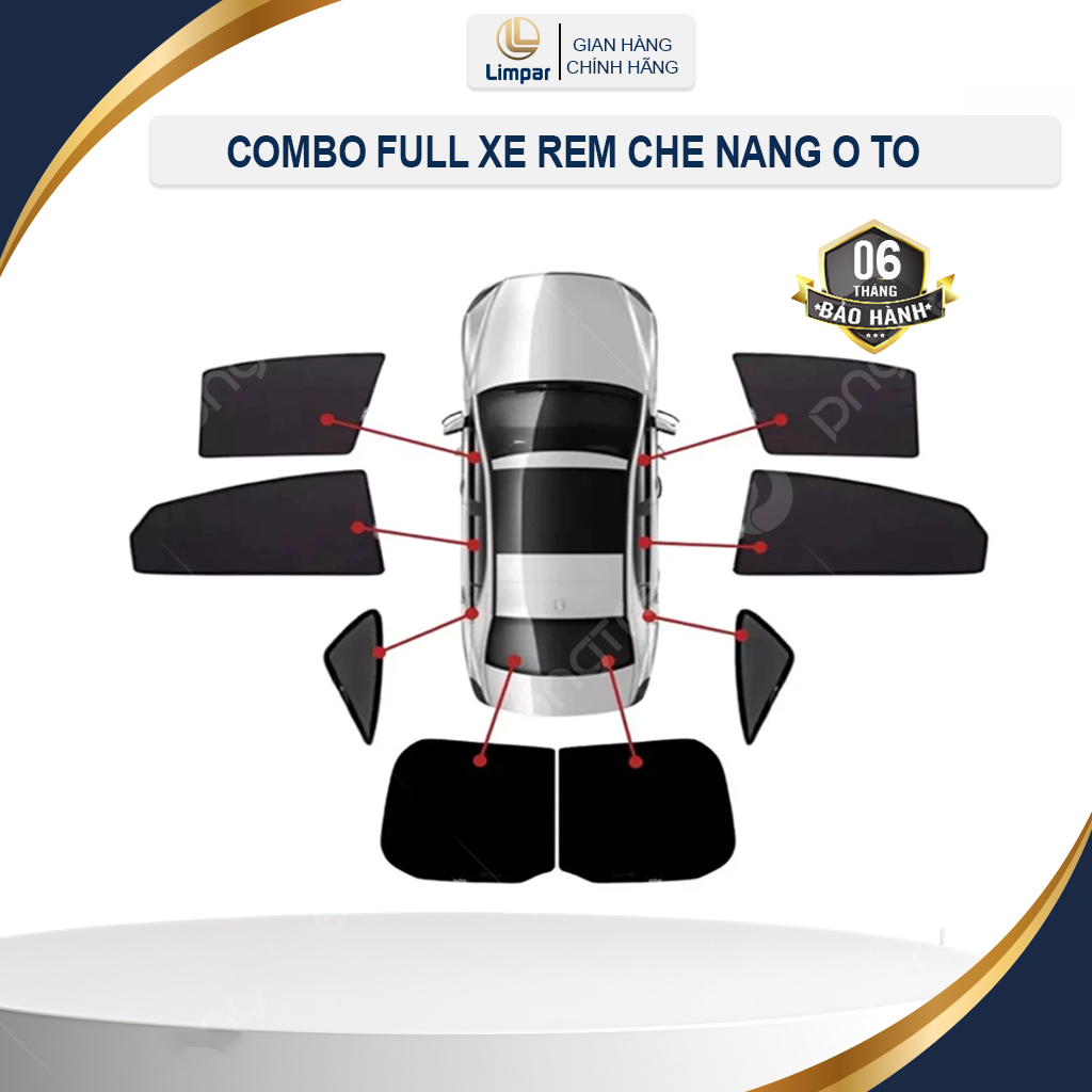 [BỘ 8 FULL XE] Rèm che nắng ô tô LIMPAR