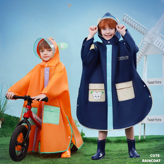 (FROM NGẮN LÊN 1 SIZE) Áo Mưa Trẻ Em Đeo Cặp, Chất Liệu Cao Cấp EVA  An Toàn Cho Bé