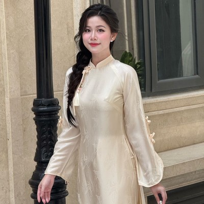 Áo dài thiết kế cách tân phom suông 4 tà kèm quần THIÊN KIM Callene (CC489)