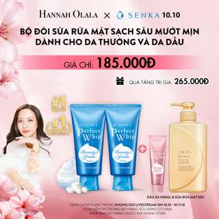 [LS] Bộ 02 Sữa rửa mặt tạo bọt chiết xuất tơ tằm trắng Senka Perfect Whip 120g_70227