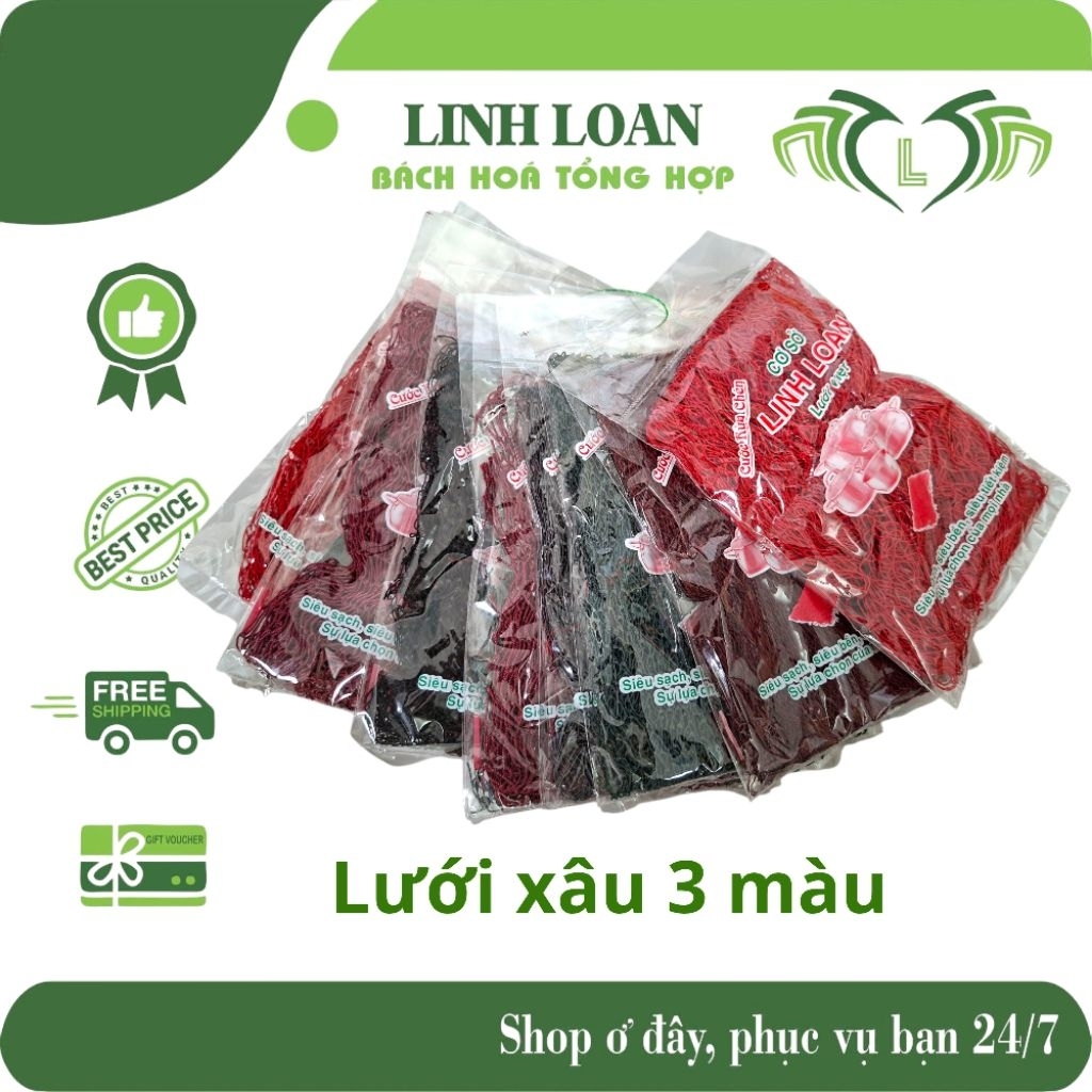 Combo 10 miếng lưới rửa chén bát Linh Loan – Lưới xâu đủ màu, hàng đẹp bền chắc