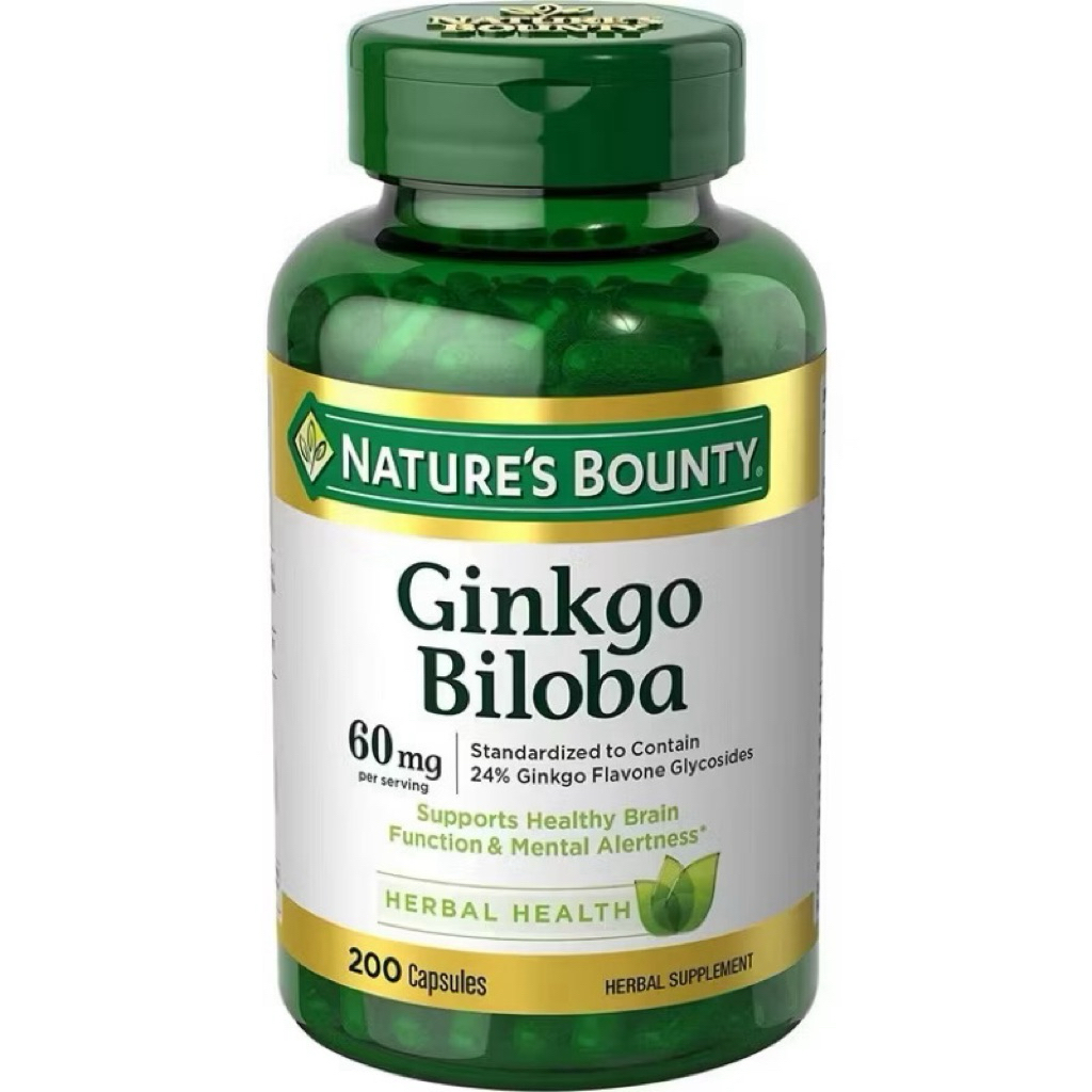 Viên uống bổ não Ginkgo biloba 60mg Nature's Bounty - 200 viên