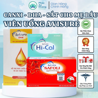 Bộ Avisure Canxi Sắt DHA cho mẹ bầu Hỗ trợ bổ sung vi chất, giúp mẹ khỏe, thai nhi phát triển tốt
