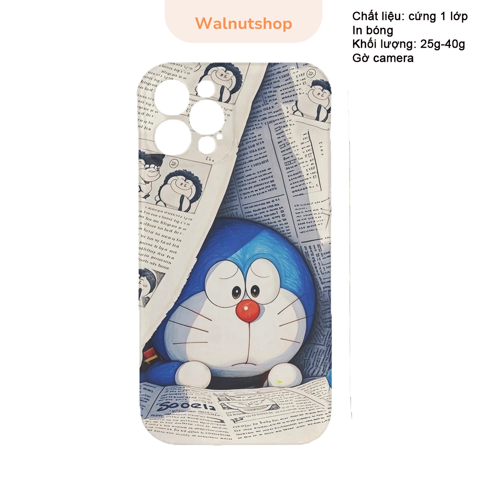Ốp lưng in hình doraemon trên báo - từ ipX - ip16prm - ốp 1 lớp & ốp 2 lớp - ốp in hình Anime - Mang