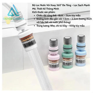 Bộ Lọc Nước Vòi Xoay 360° Đa Tầng – Lọc Sạch Mạnh Mẽ, Thiết Kế Thông MinhGD941-LocVN-TruXoay