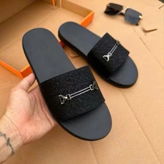 Dép lê nam nữ bản da đế khâu đai kim loại hàng ép thuỷ lực chắc chắn form basic trẻ trung lịch sự-xăng đan, deps boy phố