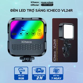  Đèn LED trợ sáng quay video chụp ảnh livestream làm phim Vlog mini iCheco VL24R 