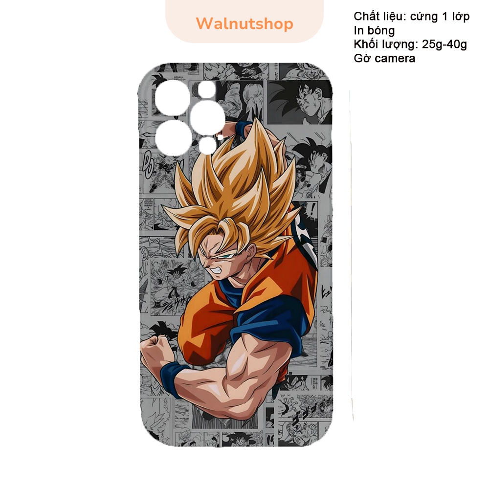 Ốp in hình Songoku super sayan cấp 1- từ ipX - ip16prm - ốp 1 lớp & ốp 2 lớp - ốp in hình Anime 7 vi