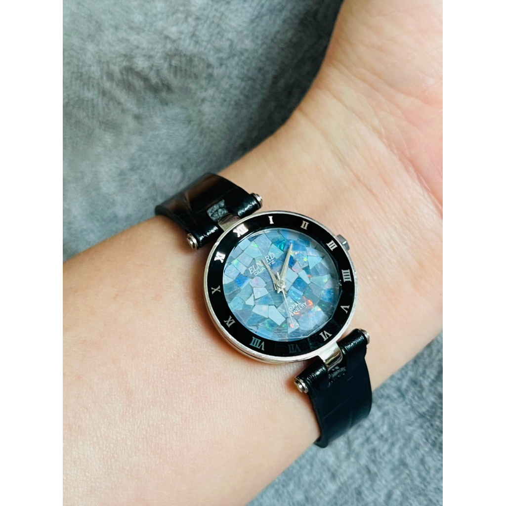 Đồng hồ ELNARD jewelry Thuỵ mặt đá quý Opal Australia