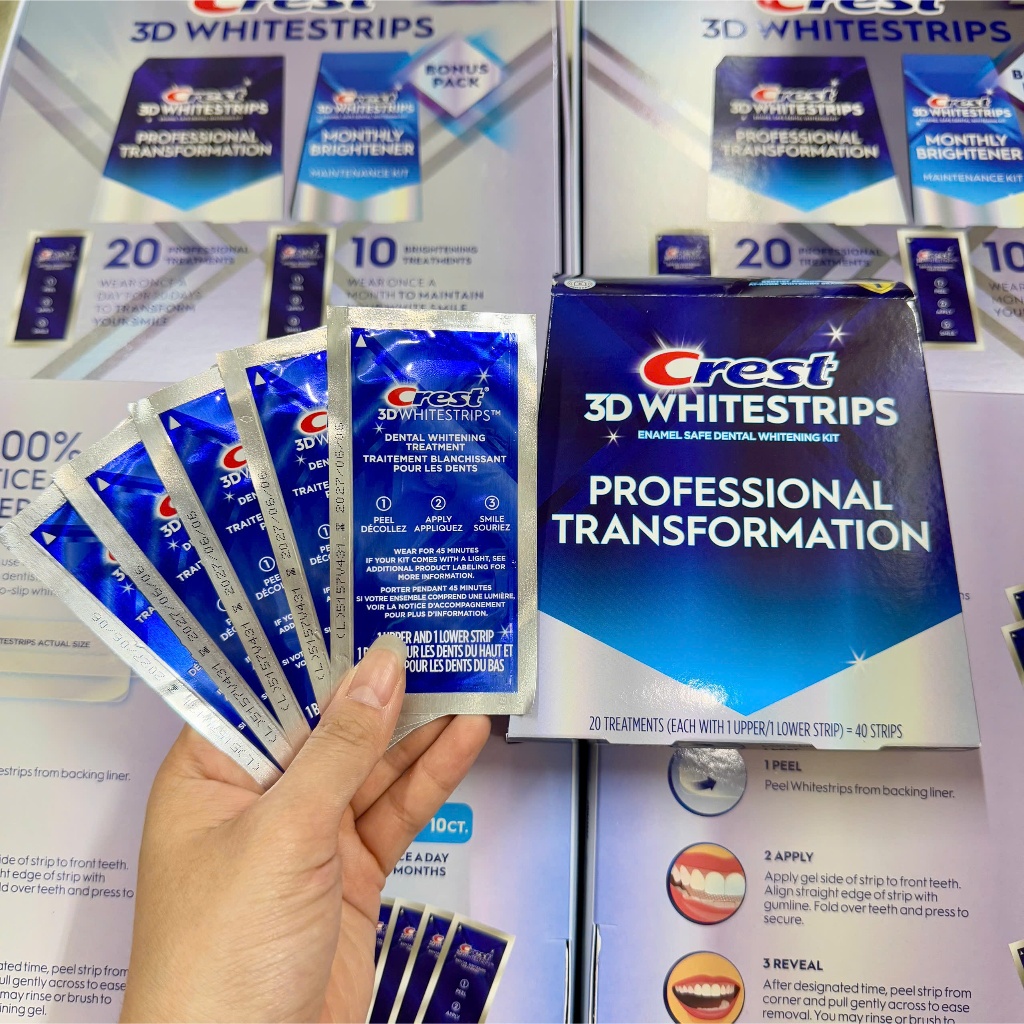 Miếng dán răng Crest 3D White Professional Effects Whitestrips (1m)