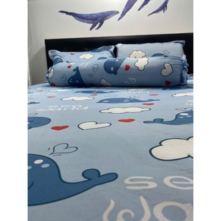 Bộ Drap Thun Lụa _Mát Lạnh {4 MÓN} ga và 3 áo gối #gagoi#drapgoi