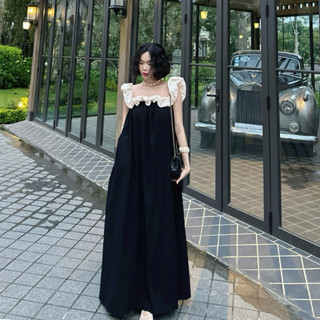  LuTa | váy trễ vai phối bèo kem 