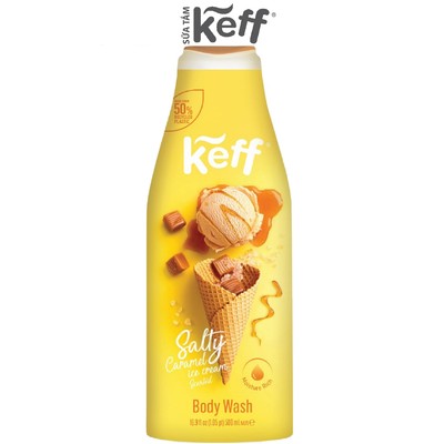Sữa tắm Keff (vỏ vàng) hương caramel muối chai 500ml - Keff – Body Wash – Salty Caramel Ice Cream Scented