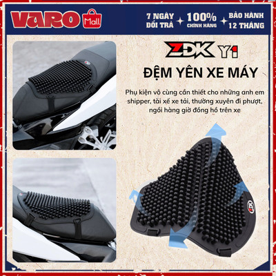 Miếng Đệm ZDK Y1 Ngồi Yên Xe Máy, Lót Cao Su Gắn Yên Trước Ngồi Mát Xa Thoáng khí, Chống nước