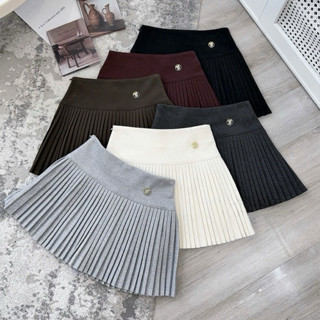  Chân Váy Dạ Xếp Ly Cạp 12cm 4 Màu   QCCC  Bản Dạ Ép Nhung Chân váy ngắn xinh hàng QCCC dày dặn 