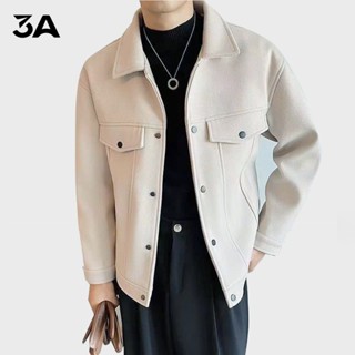 Áo Khoác Dạ Nam 3A Menstore Chất Liệu Dạ Ép 2 Lớp Cao Cấp | Cúc Bấm Kim Loại Sang Trọng AD-24