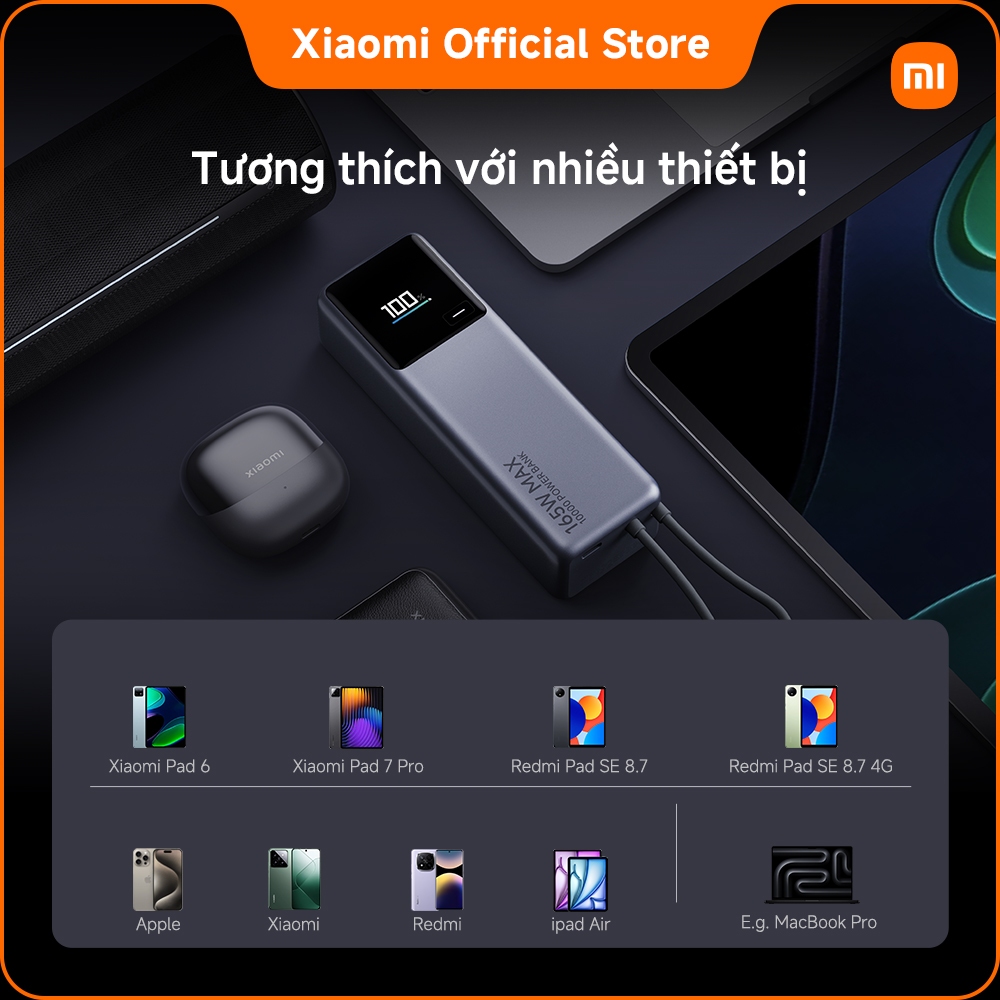 Xiaomi 165W Power Bank 10000mAh (Integrated Cable) ｜Pin cao cấp với dung lượng khủng｜Nhiều biện pháp bảo đảm an toàn | BigBuy360 - bigbuy360.vn