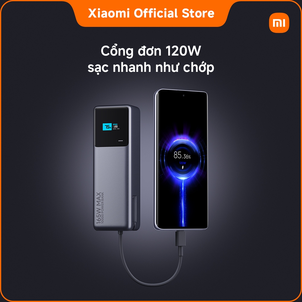 Xiaomi 165W Power Bank 10000mAh (Integrated Cable) ｜Pin cao cấp với dung lượng khủng｜Nhiều biện pháp bảo đảm an toàn | BigBuy360 - bigbuy360.vn