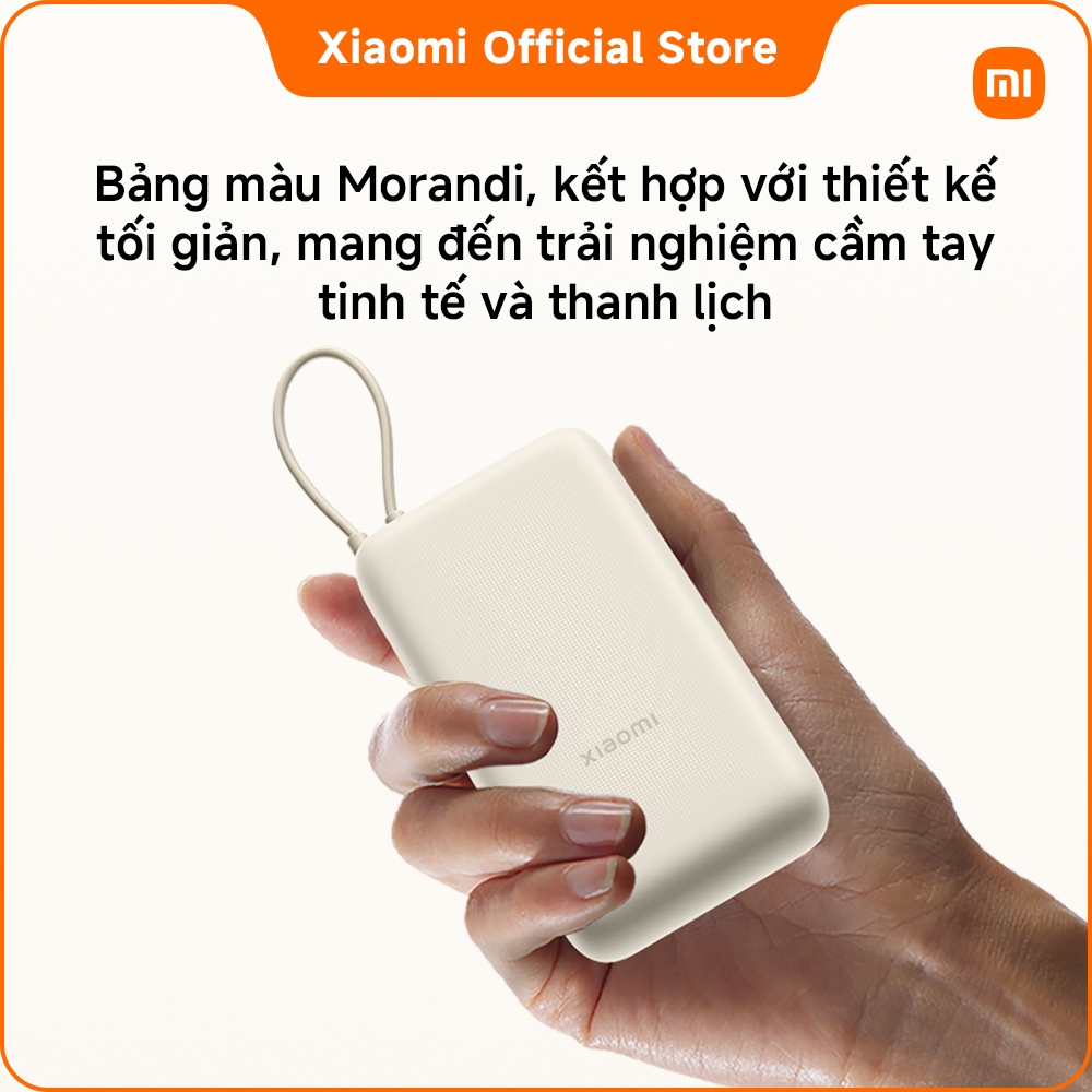 Pin sạc dự phòng 33W Xiaomi Power Bank 20000mAh Integrated Cable, Sạc nhanh hai chiều, công suất, dùng lâu | BigBuy360 - bigbuy360.vn