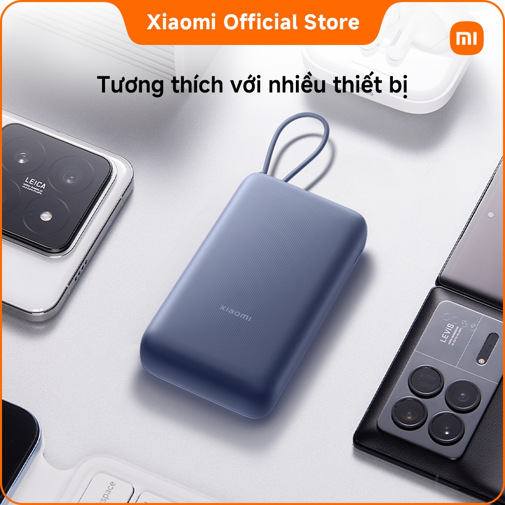 Pin sạc dự phòng 33W Xiaomi Power Bank 20000mAh Integrated Cable, Sạc nhanh hai chiều, công suất, dùng lâu | BigBuy360 - bigbuy360.vn