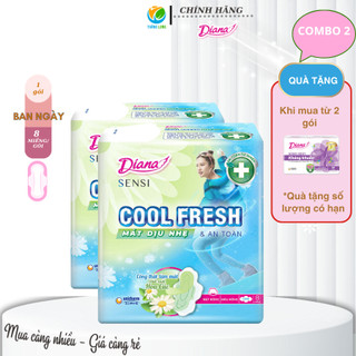 Băng Vệ Sinh Diana Sensi Cool Fresh Mát Dịu Siêu Mỏng Cách 8 miếng