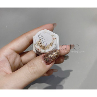  Gel nhũ mix hạt vuông vàng gold siêu sáng GL.018 trang trí móng 
