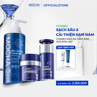  Combo Chăm Da Nám Mocha & Sữa Rửa Mặt Bio Active Giúp Làm Sạch Sâu Cải Thiện Sạm Nám 