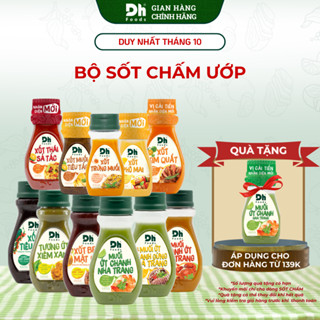 Bộ Sốt Ướp Chấm Dh Foods - Sốt Tiêu Đen, Sốt Phô Mai Trứng Muối, Sốt Me, Muối Ớt Xanh Đỏ, Dùng Chấm Thịt Nướng Hải Sản