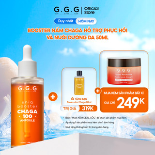 Booster Nấm Chaga Phục Hồi, Dịu Da Và Cấp Ẩm Chuyên Sâu- G.G.G Uniq Booster Chagga 100 Ampoule 50ml