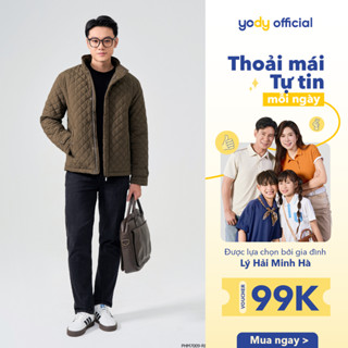 Áo phao nam YODY trần trám bền, nhẹ, siêu ấm, có thể giặt máy TRA - PHM7009