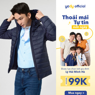 Áo phao nam YODY phối nỉ 4S pro Siêu ấm Siêu nhẹ Siêu gọn Siêu Thoải mái TRA - PHM7005