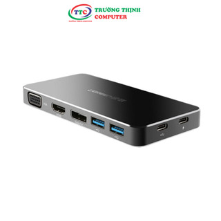 Bộ chuyển đổi usb type c sang hdmi + vga + displayport + usb 3.0 hỗ trợ sạc cổng usb-c ugreen 40872 - ugreen 40872