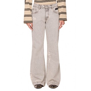  Quần jean wash ống loe unisex - BEUTER® WASHED FLARE JEANS - GREY 