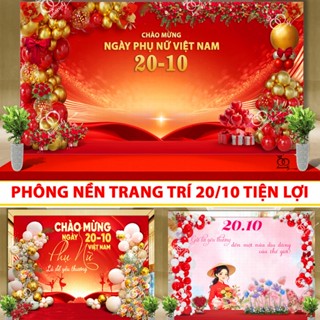 Phông nền chụp ảnh 20 tháng 10 cỡ lớn Phông trang trí 20/10 concept trang trí 20/10