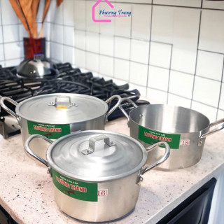 Nồi nhôm đúc loại dày, hàng tại xưởng nhiều size 16cm - 18cm - 20cm - Phương Trang