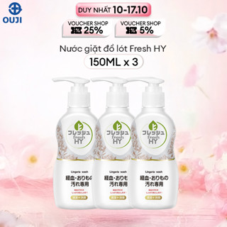 Combo 3 Chai Nước giặt đồ lót sạch vết dâu, khử mùi, không khô da tay, thành phần thực vật tự nhiên fresh HY