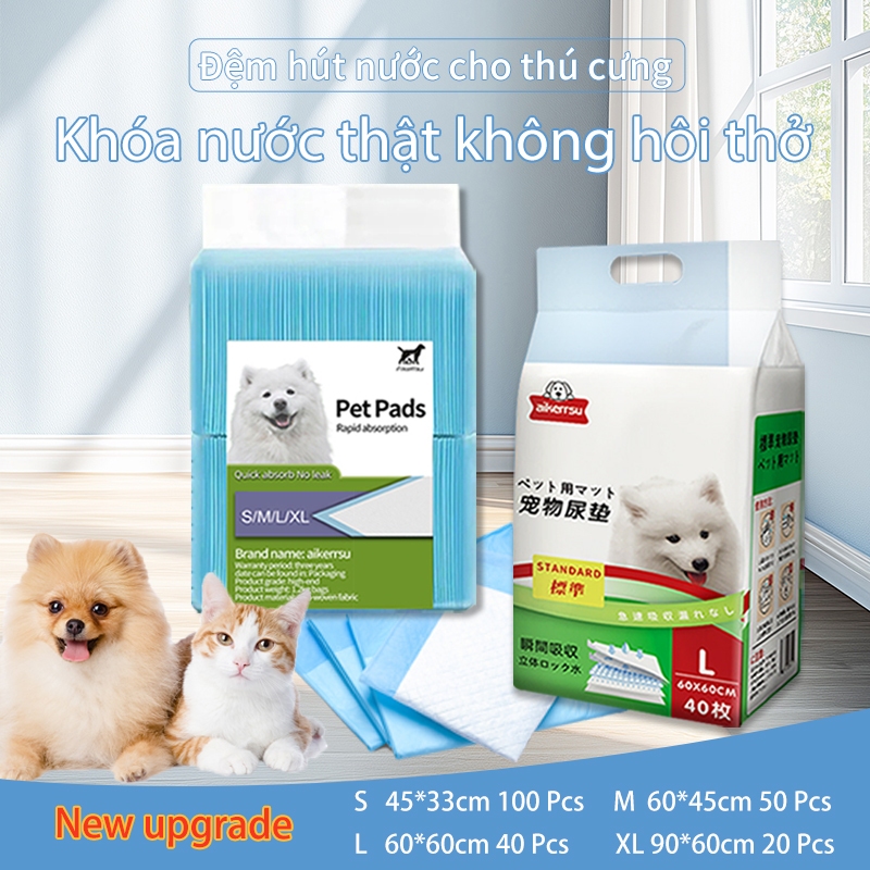 Tã lót vệ sinh & huấn luyện cho chó mèo - Miếng lót vệ sinh đa năng cho thú cưng S-XL,100pcs-20pcs