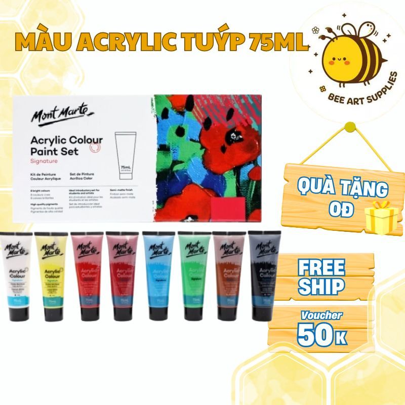 Màu Acrylic Studio MontMarte Dạng Tuýp 75ml - Beeart