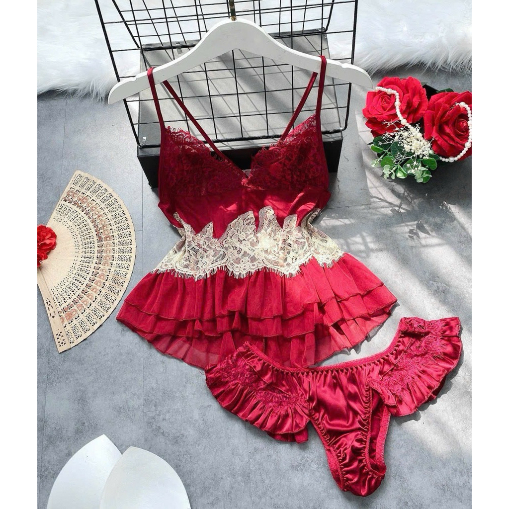 BỘ NGỦ PHỐI REN M115🍇