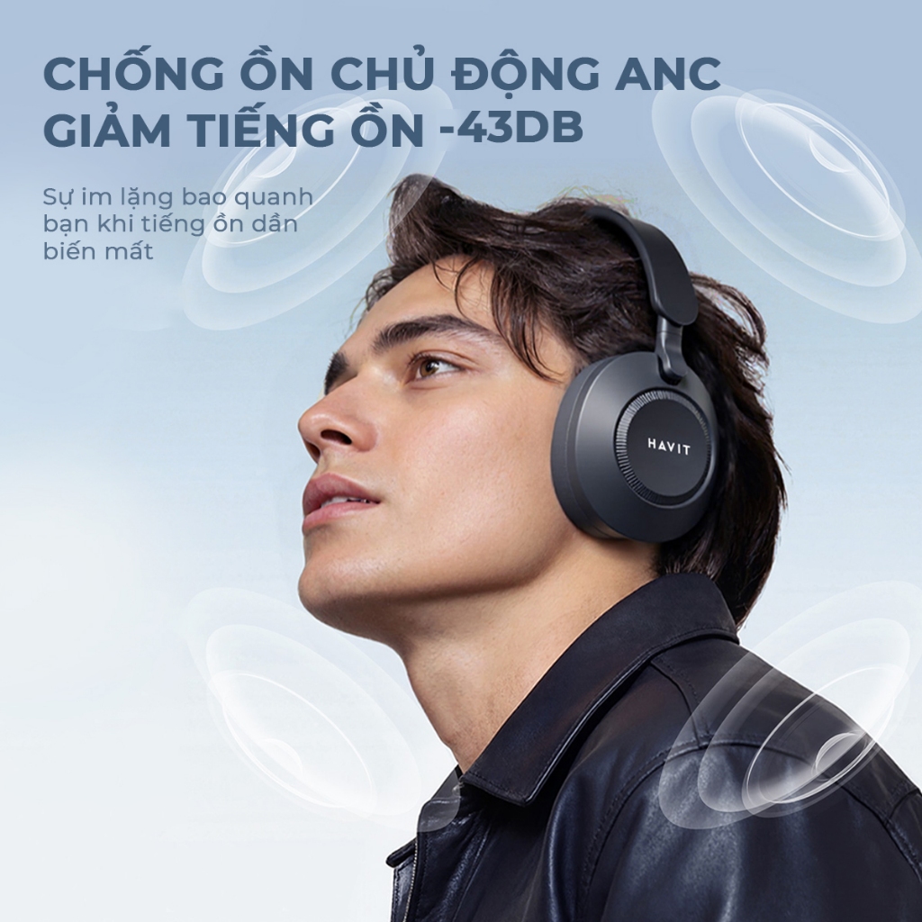 Tai nghe Bluetooth Headphone Havit H692BT Pro Pin 100 tiếng | Kết Nối 2 Thiết Bị | BT 6.0 | BigBuy360 - bigbuy360.vn